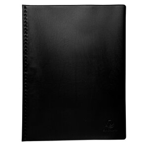 Porte-Vues PVC 40V VEGA Opaque Noir x 10 EXACOMPTA