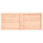vidaXL Dessus de table 120x50x(2-6) cm bois de chêne massif non traité