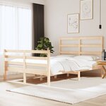 vidaXL Cadre de lit Bois de pin massif 140x190 cm