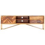 vidaXL Meuble TV 140x30x45 cm Bois de Sesham massif