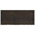 vidaXL Dessus de table marron foncé bois chêne massif traité