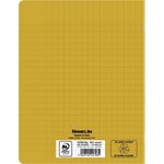 Cahier recyclé et recyclable  96 pages seyès 90 g  couverture polypropylène jaune  format 17 x 22 cm CONQUERANT
