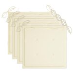 vidaXL Chaises de jardin avec coussins lot de 4 Bois d'acacia massif