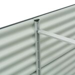 vidaXL Lit surélevé de jardin 320x80x81 cm Acier galvanisé Gris