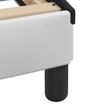 vidaXL Lit avec matelas blanc et noir 180x200 cm similicuir