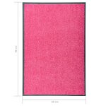 vidaXL Paillasson lavable Rose 60x90 cm