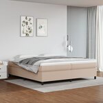 vidaXL Sommier à lattes de lit avec matelas Cappuccino 200x200 cm