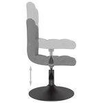 vidaXL Chaises pivotantes à manger lot de 4 gris foncé velours