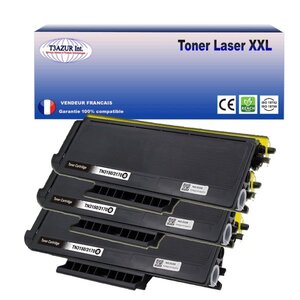 3 Toners compatibles avec Brother TN3170, TN3280 pour Brother HL5370 HL5370DW HL5240DN2LT HL5240DNLT HL5350DN2LT HL5350DNLT - T3AZUR