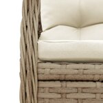 vidaXL Ensemble à manger de jardin et coussins 9 Pièces beige Poly rotin