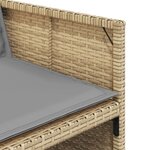 vidaXL Chaises de jardin avec coussins lot de 4 mélange beige