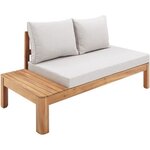 Banquette de jardin en bois d'acacia FSC 2 personnes avec coussins - SANA