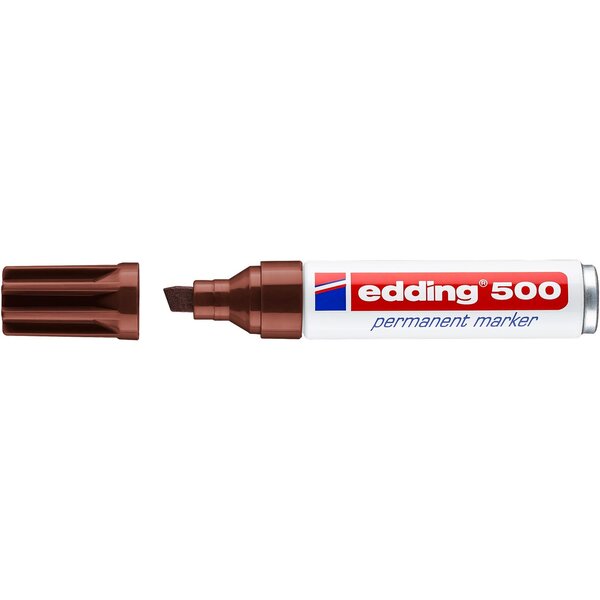 Marqueur Permanent 500 Marron Pointe Biseautée 2-7 mm EDDING