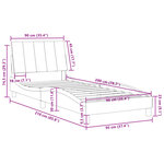 vidaXL Cadre de lit sans matelas bleu 90x200 cm velours