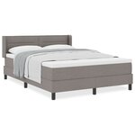 Lit à ressorts vidaXL avec matelas taupe 140x190 cm tissu