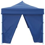 vidaXL Tente de réception pliable avec 8 parois 3x9 m Bleu