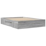 vidaXL Cadre de lit sonoma gris 120x200 cm bois d'ingénierie