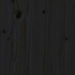 vidaXL Salon de jardin 5 Pièces noir bois massif de pin