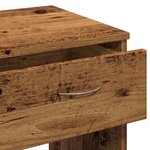 Bureau table poste de travail meuble d'ordinateur informatique étude style vieux bois 80 x 40 x 75 cm bois d'ingénierie brun 02_0023971