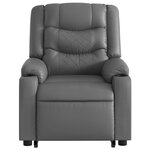 vidaXL Fauteuil inclinable électrique gris similicuir