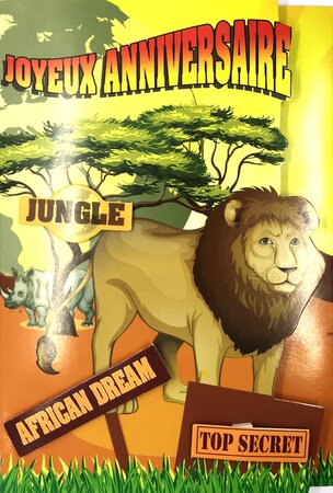 Carte Anniversaire 60 ans Jungle & Animaux