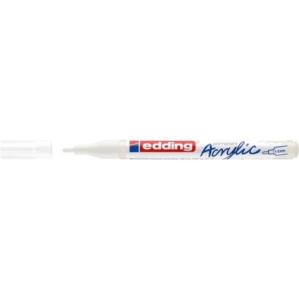 Marqueur Acrylique 5300 Blanc trafic Pointe Fine 1-2 mm EDDING