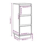 vidaXL Buffets 2 Pièces Blanc 32x34x75 cm Bois massif de pin