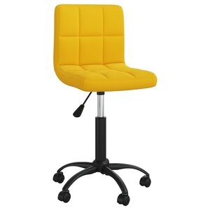 Chaise fauteuil siège pivotante de bureau informatique étude Jaune moutarde velours jaune 02_0024141