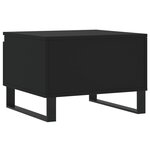vidaXL Tables basses 2 Pièces noir 50x46x35 cm bois d'ingénierie