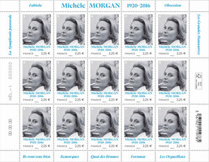 Timbre - Michèle Morgan - Lettre Internationale