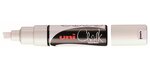 Marqueur craie Pointe biseautée large CHALK Marker PWE8K 8mm Blanc x 6 UNI-BALL