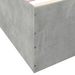 vidaXL Cadre de lit gris béton 140x190 cm bois d'ingénierie