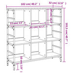 vidaXL Buffet chêne fumé 102x32x103 5 cm bois d'ingénierie