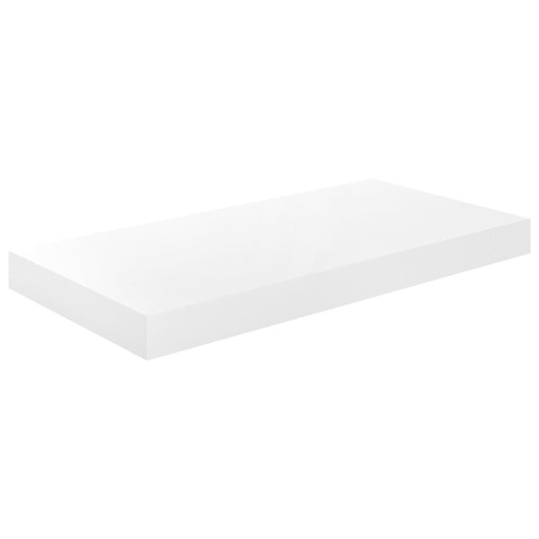 vidaXL Étagère murale flottante Blanc brillant 50x23x3 8 cm MDF