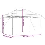 vidaXL Tente de réception pliable escamotable vert 410x279x315 cm
