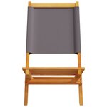 vidaXL Chaises de jardin pliantes lot de 6 tissu et bois massif