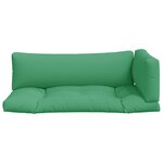 vidaXL Coussins de palette lot de 3 vert tissu