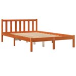 vidaXL Cadre de lit sans matelas cire marron 120x190cm bois pin massif