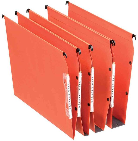 Boîte de 25 dossiers suspendus en kraft Orange pour armoire Dual fond 15mm ESSELTE