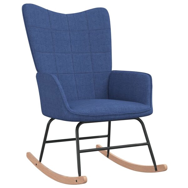 vidaXL Chaise à bascule Bleu Tissu