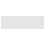 vidaXL Meuble TV blanc brillant 140x40x35 5 cm bois d'ingénierie