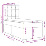 vidaXL Sommier à lattes de lit avec matelas Gris foncé 100x200 cm