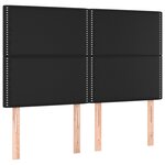 vidaXL Cadre de lit avec tête de lit Noir 140x200 cm Similicuir
