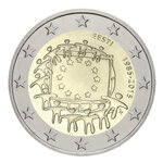 2 euros commémorative Estonie 2015 - 30 ans du Drapeau Européen.