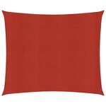 vidaXL Voile d'ombrage 160 g/m² Rouge 5x5 m PEHD