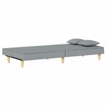 vidaXL Canapé-lit à gris clair tissu