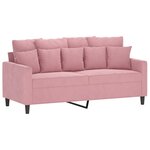 vidaXL Ensemble de canapés 2 Pièces avec coussins Rose Velours