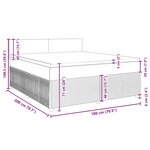 vidaXL Sommier à lattes de lit avec matelas Gris clair 180x200cm Tissu