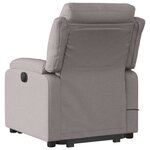 vidaXL Fauteuil inclinable de massage Taupe Tissu