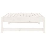 vidaXL Repose-pied de jardin 120x80 cm blanc bois de pin massif